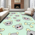 Whimsical Gray Koala Fauna Friends Rug