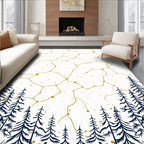 Golden Constellation Forest Scene Rug