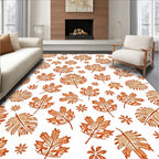Autumn Orange Leaf Medley Rug