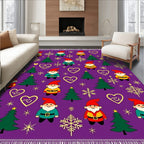 Festive Gnome Christmas Tree Heart Collection Rug