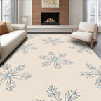 Soft Snowflakes Cream Backdrop Repeat Rug