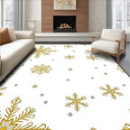 Golden Snowflake Winter Wonder Rug