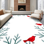 Red Cardinals On Spruce Branches Rug