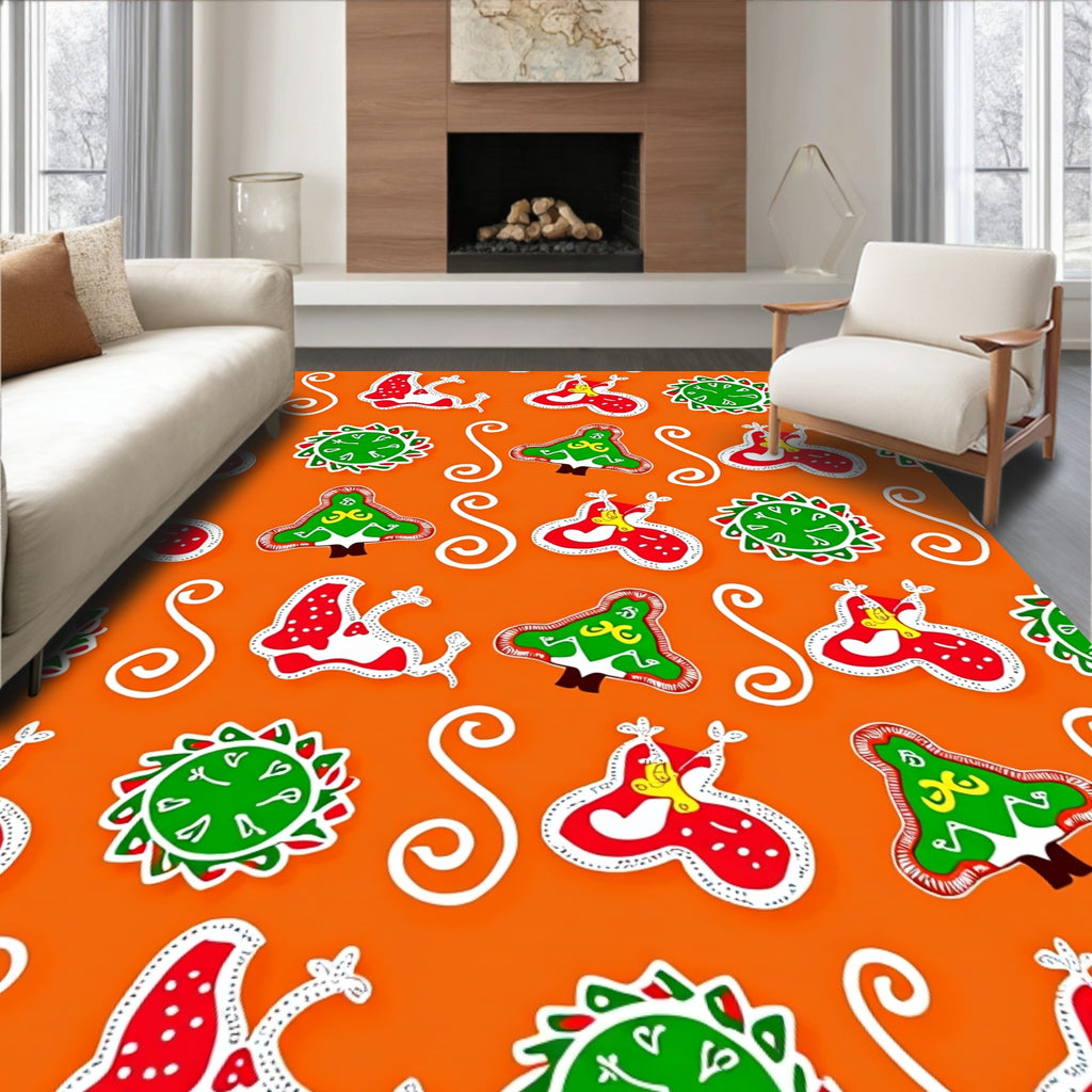 Happy Holiday Christmas Cookie Medley Rug