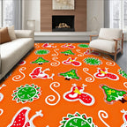 Happy Holiday Christmas Cookie Medley Rug