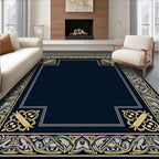 Ornate Gold Silver Celtic Border Rug