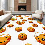 Sweet Gingerbread Faces All Over Rug