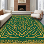 Emerald Gold Interlace Scroll Rug
