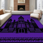 Gothic Castle Violet Silhouette Rug