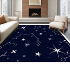 Cosmic Navy Starry Night Constellation Rug