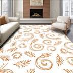 Earthy Swirl Fern Whimsical Accents Rug