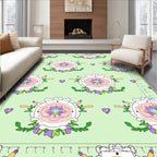 Pastel Rose Heart Garden Rug