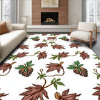 Terracotta Leaf Vine Cluster Rug