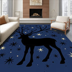 Night Sky Stag With Twinkling Stars Rug