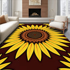 Golden Sunflower Mandala Arrangement Rug