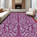 Art Nouveau Violet Whimsical Swirls Rug