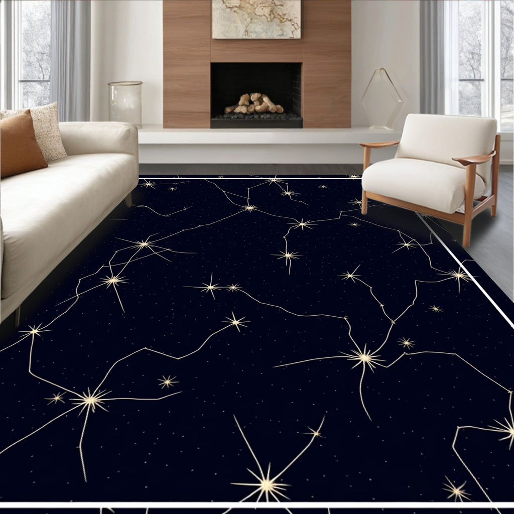 Celestial Night Sky Constellation Rug