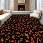 Orange Branches with Red Berries Rug