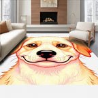 Golden Retriever Dog Face Close Up Rug