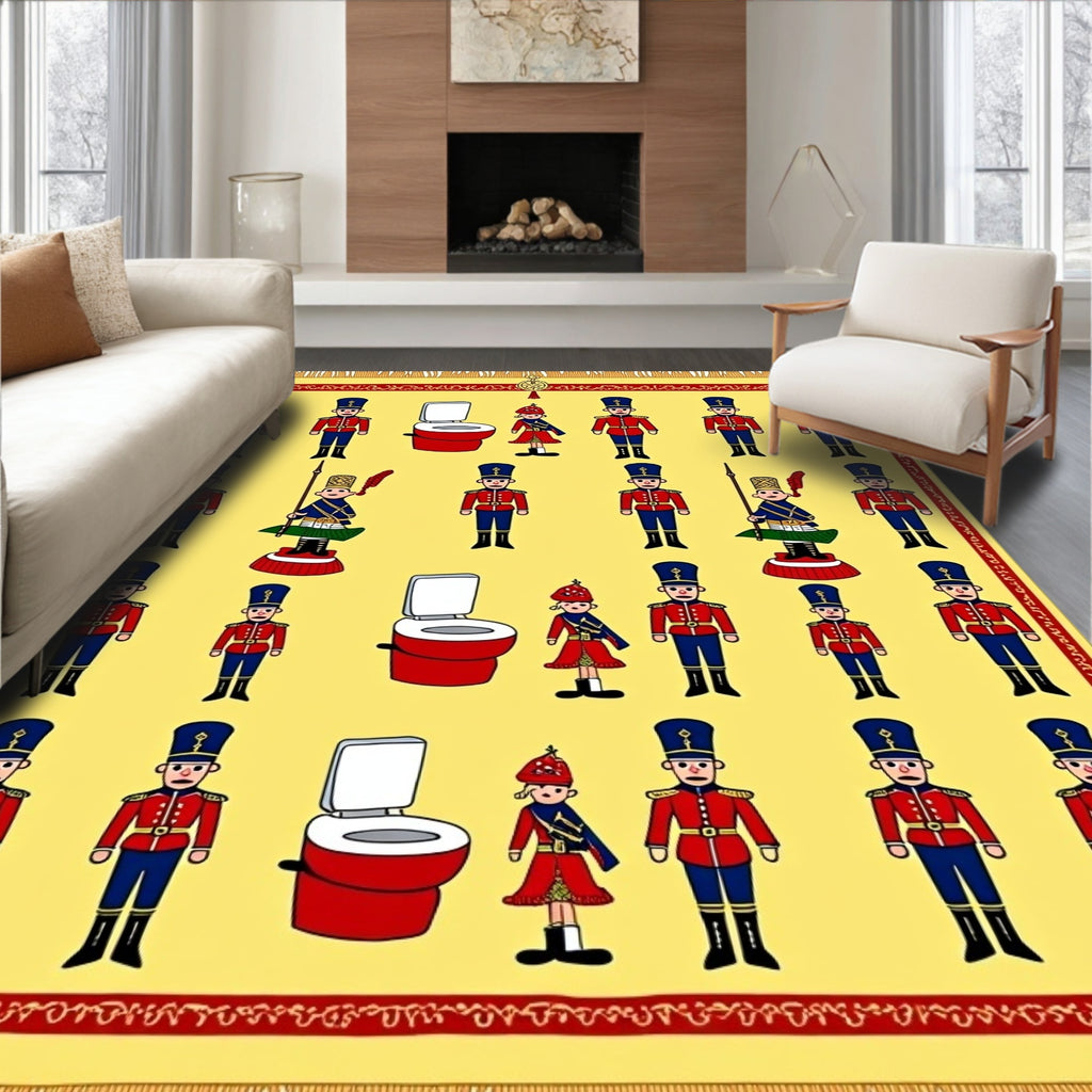 Royal Guard Repeating Toilet Motif Rug