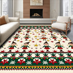 Cheerful Elves Christmas Festive Rug