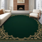 Ornate Gold Green Archway Garden Rug