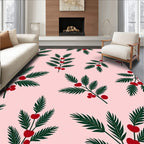 Festive Holly Berry Sprig Rug
