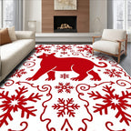 Red Dog Snowflake Scroll Harmony Rug