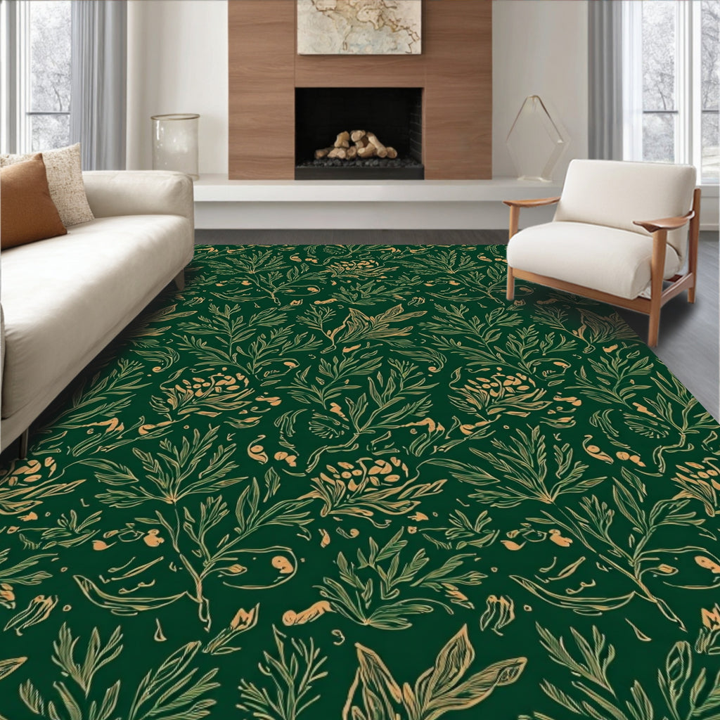 Evergreen Gold Botanical Flourish Rug