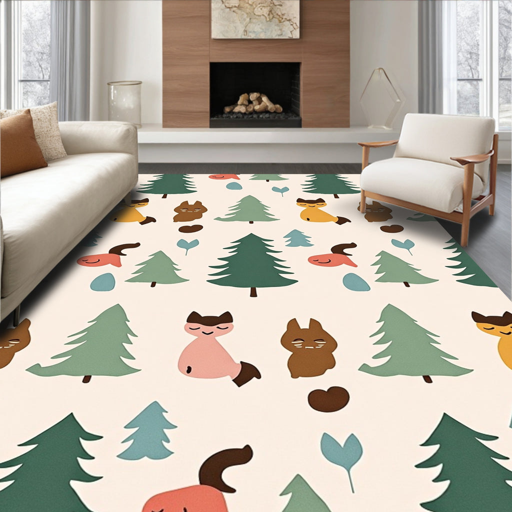 Forest Friends Woodland Creatures Rug