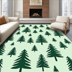 Dark Green Pine Tree Meadow Rug