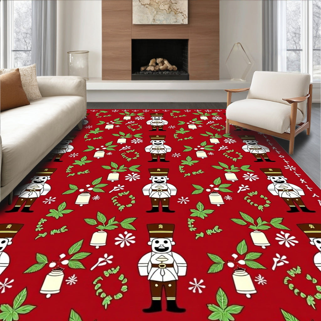 Red Nutcracker Bell Garden Rug