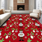 Red Nutcracker Bell Garden Rug