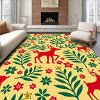 Red Deer Festive Foliage Garden Rug