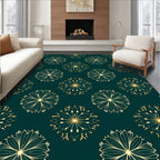 Timeless Golden Starburst Floral Rug