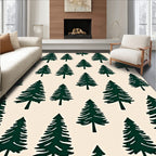 Deep Green Pine Forest Repeat Rug