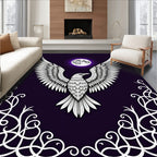 Majestic Eagle Moon Plum Ornament Rug