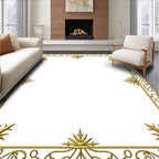 Ornate Gold Starburst Border Rug