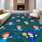Charming Elves with Holly Vines Rug