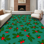 Holiday Holly Berry Garland Rug