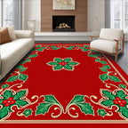 Festive Holly Berry Garden Rug