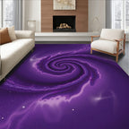 Vibrant Purple Nebula Swirl Rug