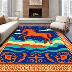 Orange Horse With Blue Sky Rug