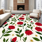Red Rose Botanical Garden Rug