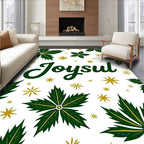 Emerald Green Holly Stars Rug