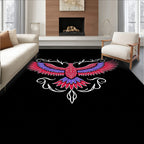 Crimson Purple Phoenix Winged Crest Rug