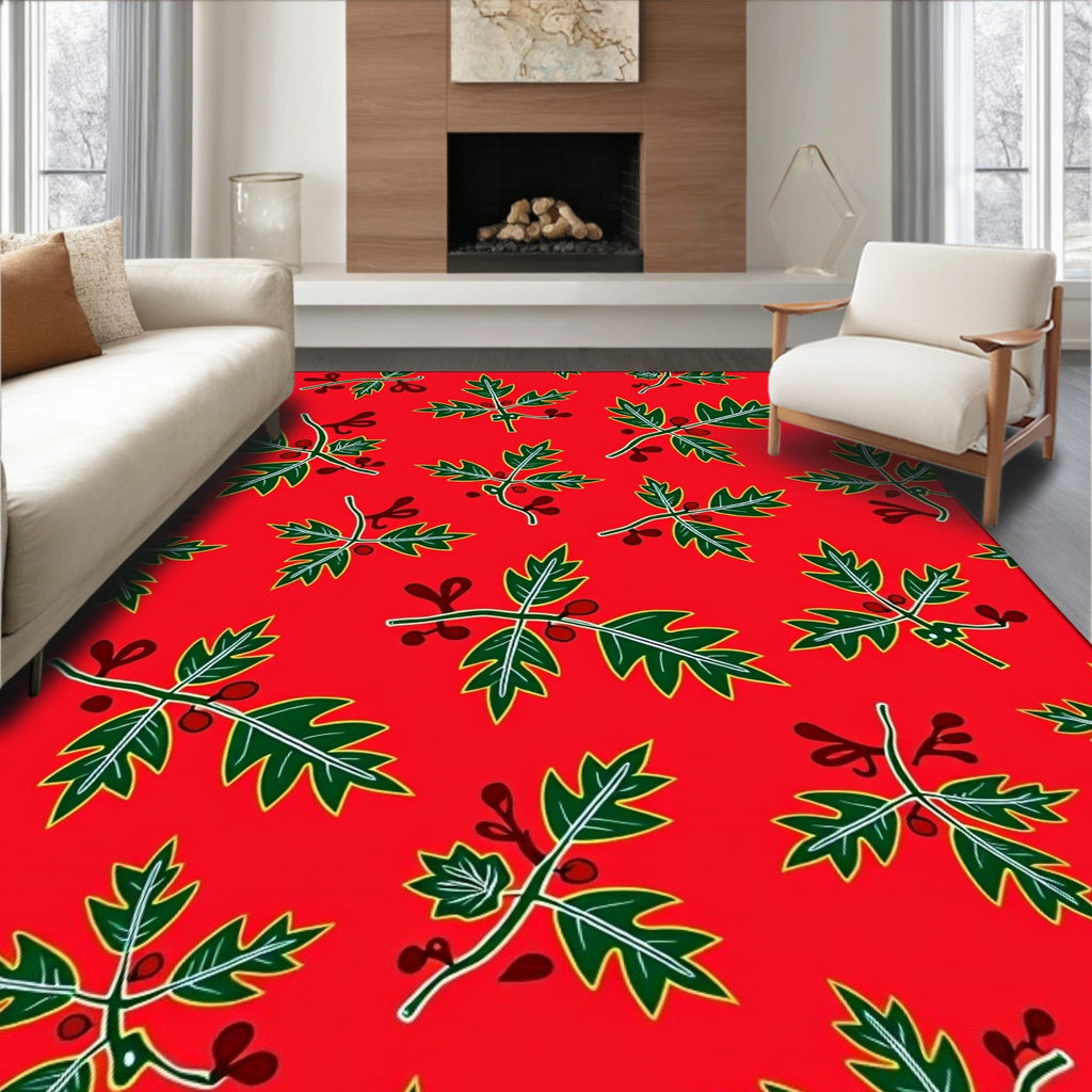 Red Holly Berry Garden Rug
