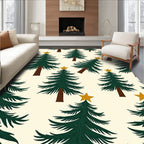 Christmas Tree Star Silhouette Repeat Rug