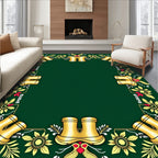 Golden Twin Boot Floral Border Rug