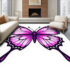 Whimsical Pink Butterfly Winged Charm Rug